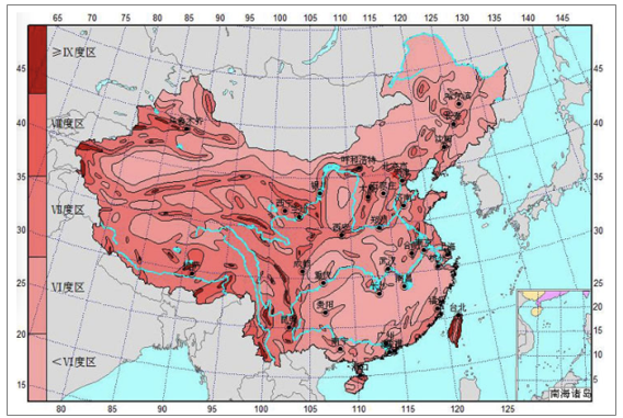 中国地震烈度区划图