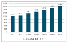 2018年中國化妝品零售總額達(dá)到了2619億元，國產(chǎn)品牌市場份額將得到提升[圖]