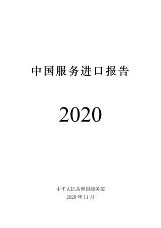 2020年中国服务进口报告