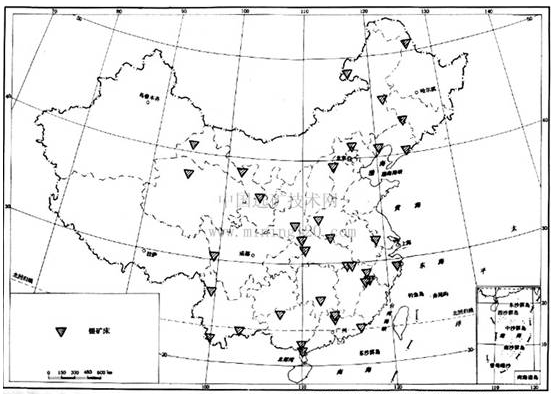 中国银矿分布图高清图片