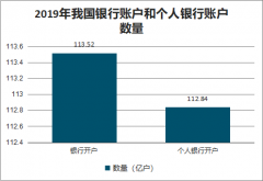 2019年中国银行支付系统交易规模、交易金额及账户数量情况[图]