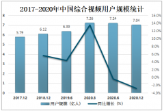 2020年中国综合视频用户规模及市场格局分析：用户规模为7.04亿人[图]