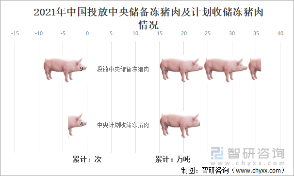 2021年中国投放中央储备冻猪肉及计划收储冻猪肉情况