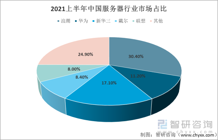 2021上半年中国服务器行业市场占比