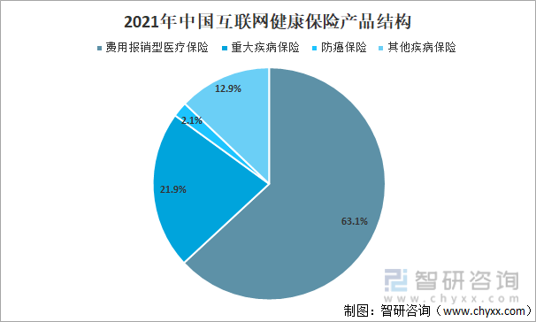 2021年中国互联网健康保险产品结构