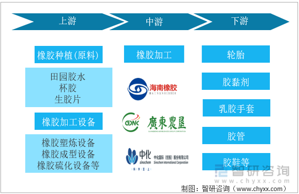 天然橡胶产业链结构
