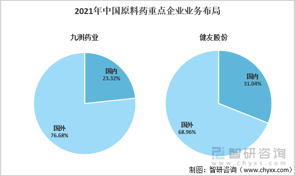 2021年中国原料药重点企业业务布局