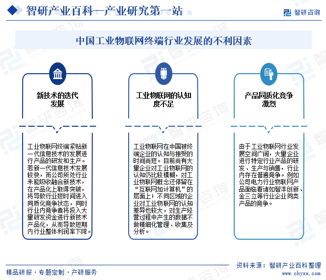 中国工业物联网终端行业发展的不利因素