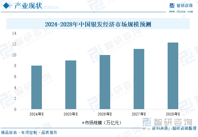 2024-2028年中国银发经济市场规模预测
