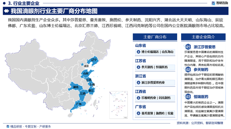 当前，眼科领域的基础需求逐步升级为中高端需求，国产眼科药物快速发展，进口品牌占有率逐年下降，加速了中低端滴眼剂品种的洗牌。近几年，我国眼科药物市场格局发生了巨大变化，新药开发思路、审批特点逐渐向便捷的滴眼液及口服靶向药聚焦。