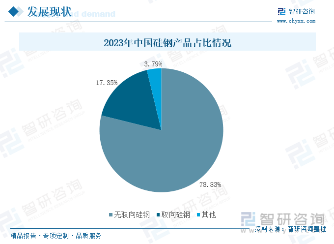 2023年中国硅钢产品占比情况