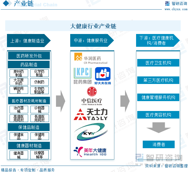 大健康行业产业链