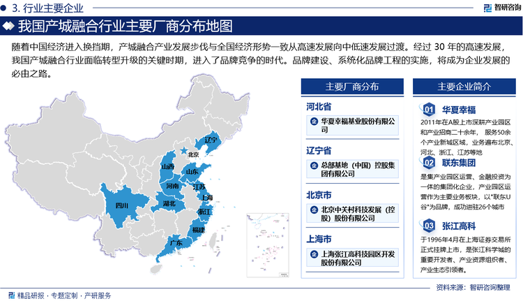 随着中国经济进入换挡期，产城融合产业发展步伐与全国经济形势一致从高速发展向中低速发展过渡。经过 30 年的高速发展，我国产城融合行业面临转型升级的关键时期，进入了品牌竞争的时代。品牌建设、系统化品牌工程的实施，将成为企业发展的必由之路。