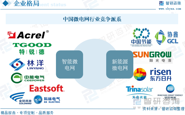 中国微电网行业竞争派系