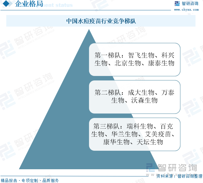 中国水痘疫苗行业竞争梯队