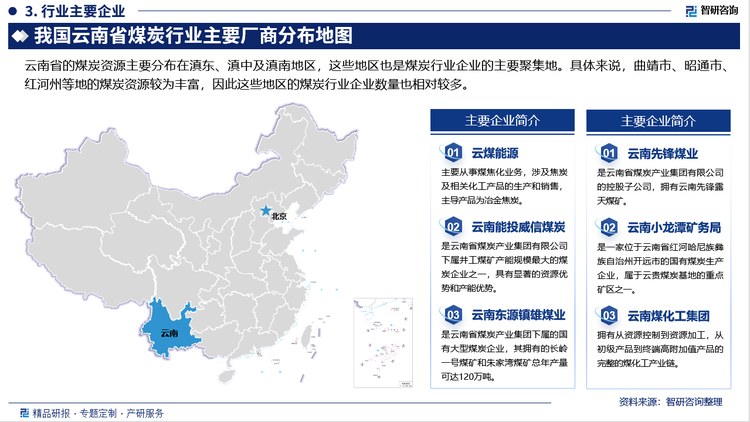 云南省的煤炭资源主要分布在滇东、滇中及滇南地区，这些地区也是煤炭行业企业的主要聚集地。具体来说，曲靖市、昭通市、红河州等地的煤炭资源较为丰富，因此这些地区的煤炭行业企业数量也相对较多。