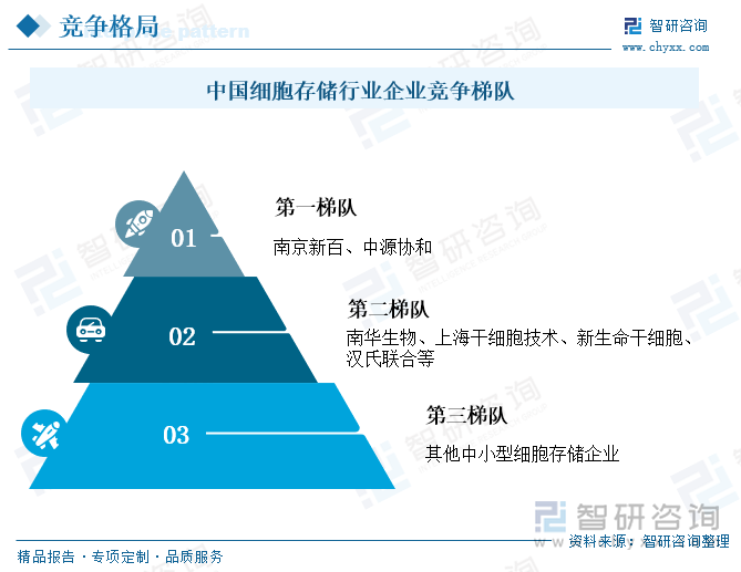 中国细胞存储行业企业竞争梯队