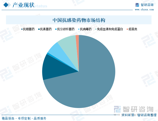 中国抗感染药物市场结构