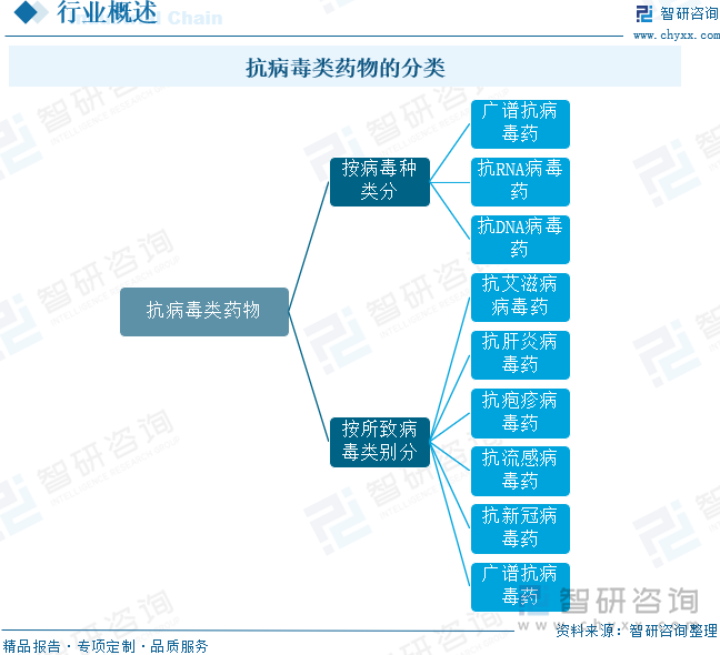 抗病毒类药物的分类