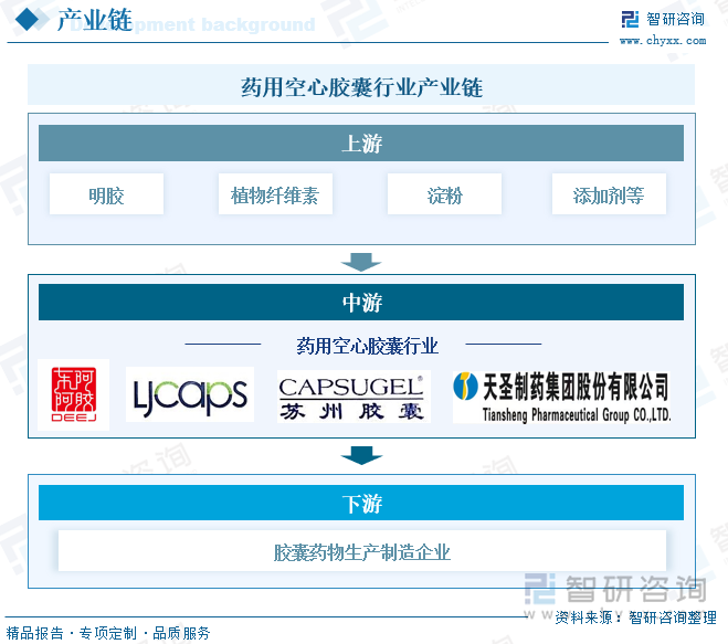 藥用空心膠囊行業(yè)產(chǎn)業(yè)鏈