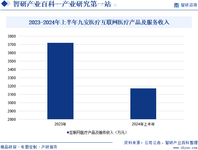 2023-2024年上半年九安医疗互联网医疗产品及服务收入