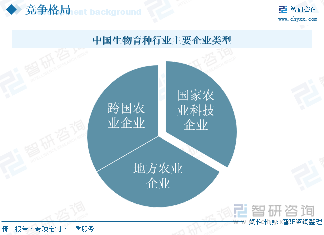 中国生物育种行业主要企业类型