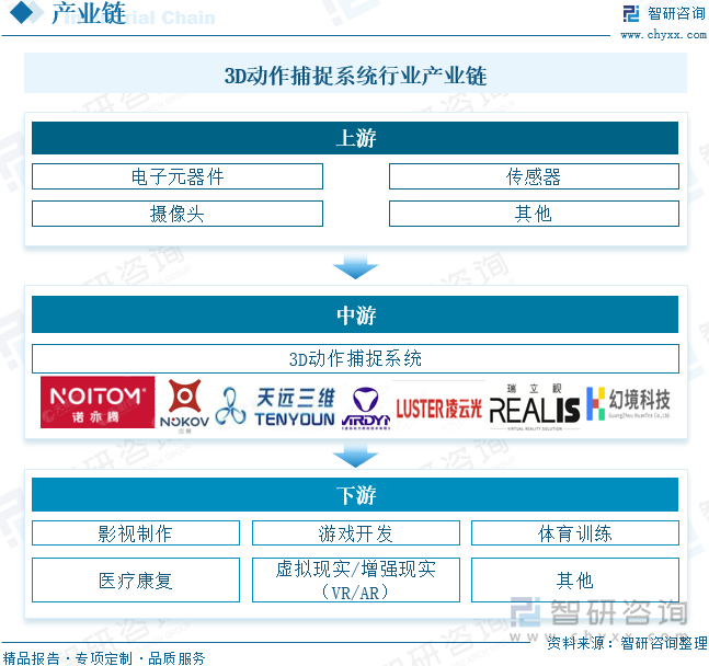 3D动作捕捉系统行业产业链