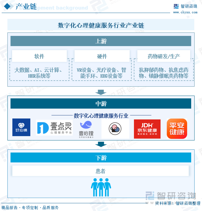 数字化心理健康服务行业产业链