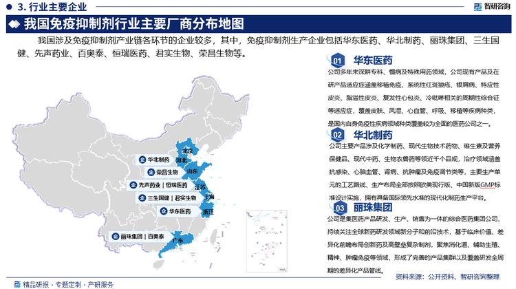 华东医药务覆盖医药全产业链，拥有医药工业、医药商业、医美、工业微生物四大业务板块，已发展成为集医药研发、生产、经销为一体的大型综合性医药上市公司。在医药工业板块，华东医药深耕于专科、慢病用药及特殊用药领域的研发、生产和销售，已形成完备的医药生产制造和质量研究体系，并形成以慢性肾病、移植免疫、内分泌、消化系统等领域为主的核心产品管线，拥有多个在国内具有市场优势的一线临床用药，同时通过自主开发、外部引进、项目合作等方式重点在内分泌、自身免疫和肿瘤三大核心治疗领域的创新药及高技术壁垒仿制药进行研发布局，并已经形成每年有创新药陆续上市的良好节奏。2023年华东医药全年实现营业收入406.24亿元，同比增长7.71%，实现归属于上市公司股东的净利润28.39亿元，同比增长13.59%。