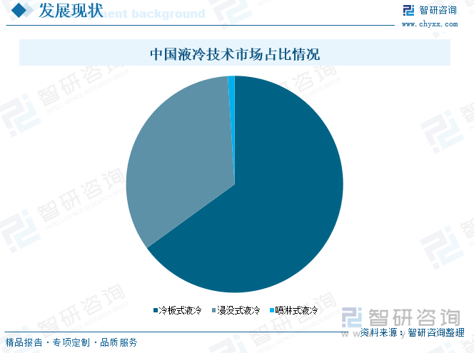 中國液冷技術市場占比情況