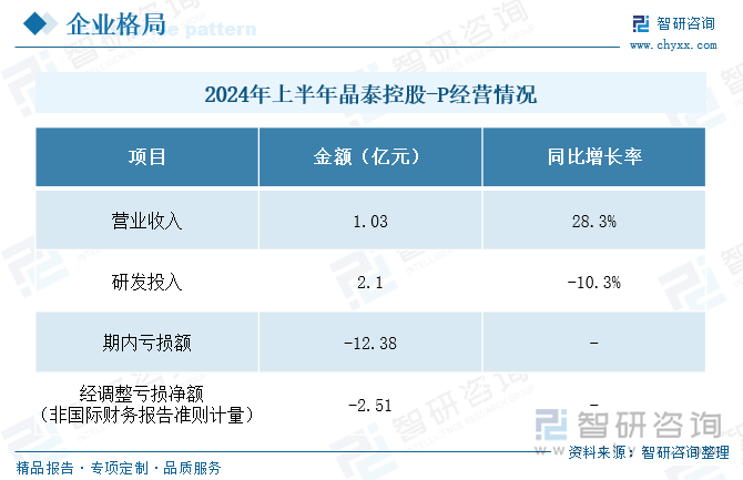 2024年上半年晶泰控股-P经营情况