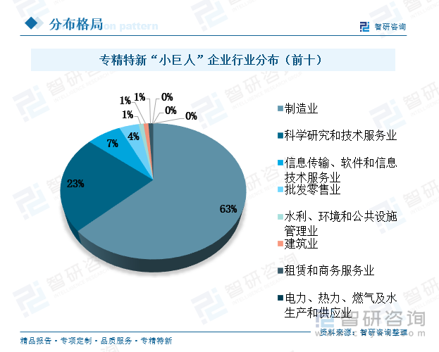 專精特新“小巨人”企業(yè)行業(yè)分布（前十）