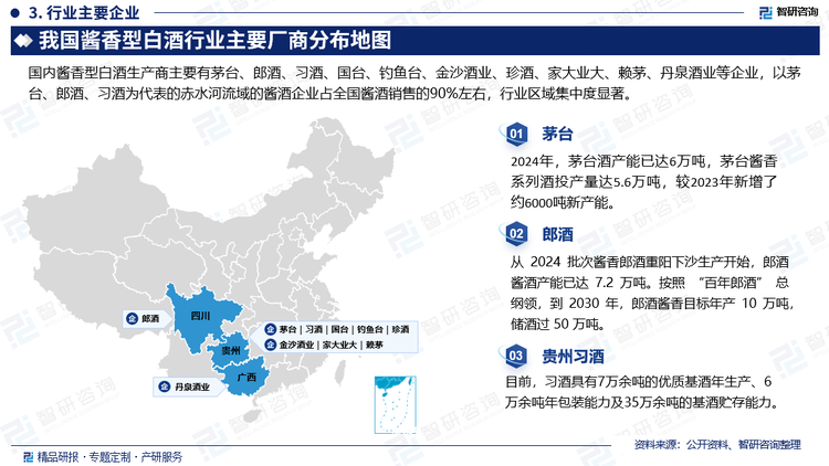 此外，国台、钓鱼台、金沙酒业、珍酒、家大业大、赖茅等企业也在行业中表现出色。国台坚持 “创新驱动”，在酿造工艺、生产管理等方面不断升级，推出国台国标酒等产品，受到消费者认可；钓鱼台主打高端商务宴请和礼品市场，产品品质上乘，品牌形象高端，在特定消费群体中拥有较高声誉。