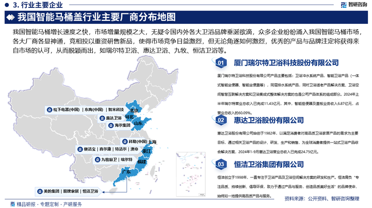 和国家监督抽查相比，3C认证管理对智能马桶行业的规范作用更加明显，技术力量雄厚、制作工艺先进、知名度高的卫浴企业在3C认证的推动下，有望进一步提升市占、巩固市场地位，而那些无法通过认证的产品和企业将面临淘汰的风险，未来，我国智能马桶盖行业洗牌加速，优胜劣汰、强者愈强格局将逐步显现。