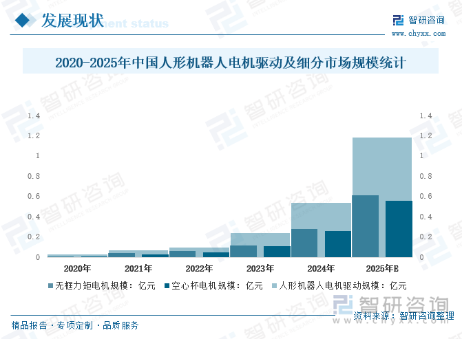 2020-2025年中国人形机器人电机驱动及细分市场规模统计