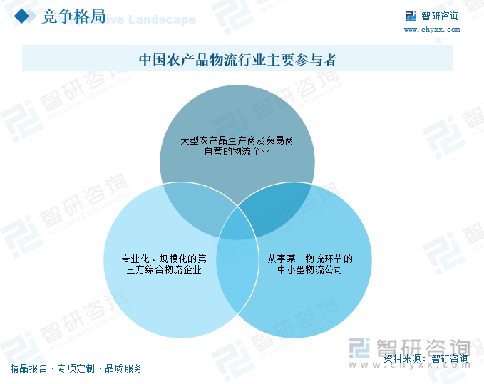 中国农产品物流行业主要参与者