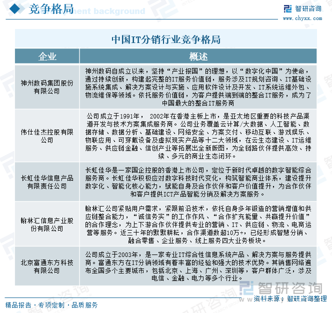 中國IT分銷行業(yè)競爭格局