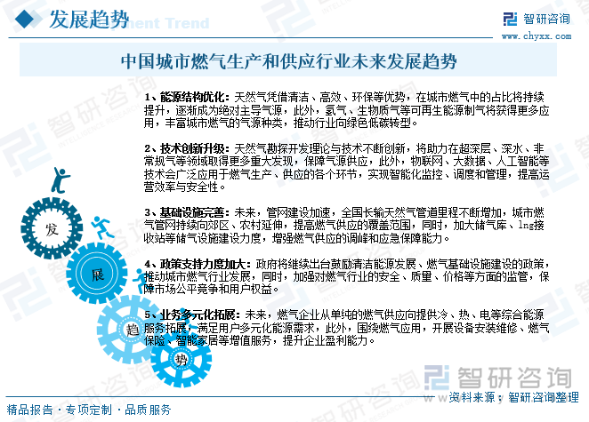 中国城市燃气生产和供应行业未来发展趋势