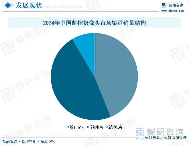 2024年中国监控摄像头市场渠道销量结构