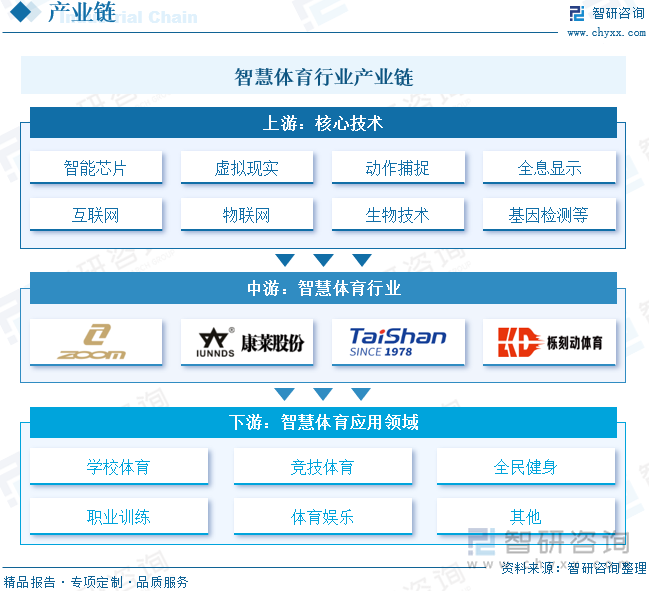 智慧體育行業(yè)產(chǎn)業(yè)鏈