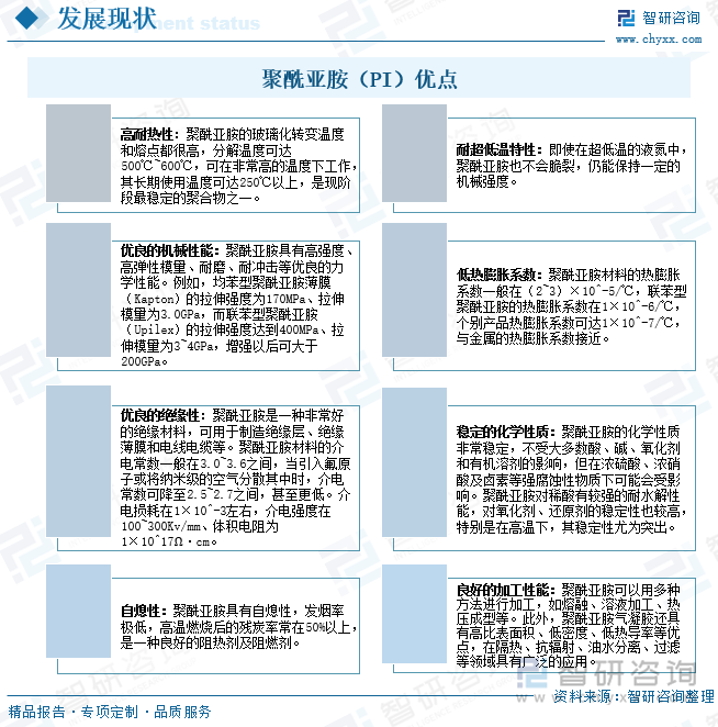 聚酰亞胺（PI）優(yōu)點(diǎn)