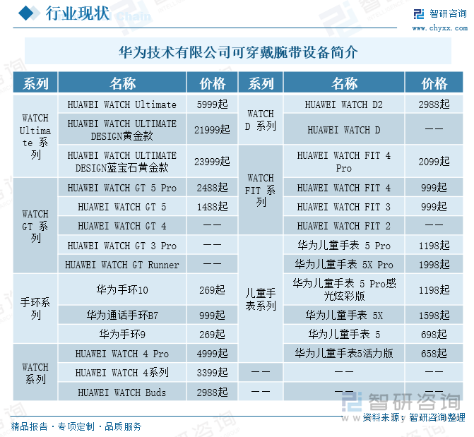 華為技術有限公司可穿戴腕帶設備簡介