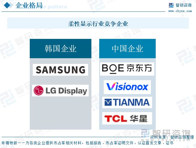 柔性顯示行業(yè)競爭企業(yè)