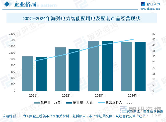 2021-2024年海興電力智能配用電及配套產(chǎn)品經(jīng)營現(xiàn)狀