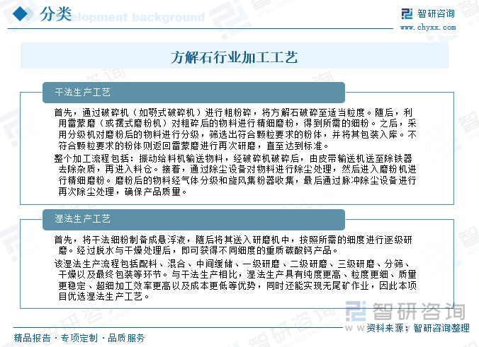 方解石行業(yè)加工工藝