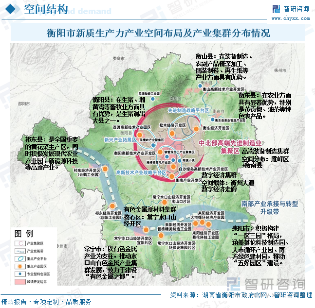 衡陽市新質(zhì)生產(chǎn)力產(chǎn)業(yè)空間布局及產(chǎn)業(yè)集群分布情況