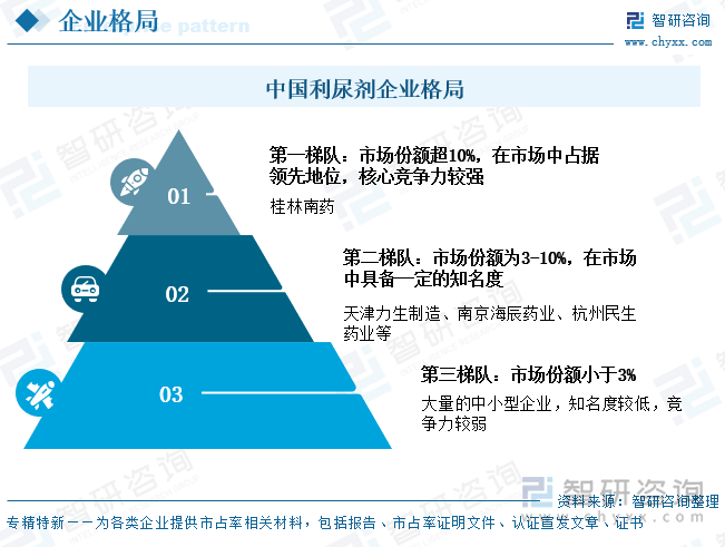 中國利尿劑企業(yè)格局