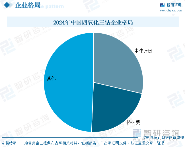 2024年中國四氧化三鈷企業(yè)格局