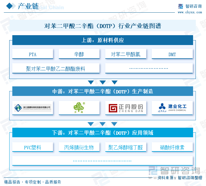 對(duì)苯二甲酸二辛酯（DOTP）行業(yè)產(chǎn)業(yè)鏈圖譜