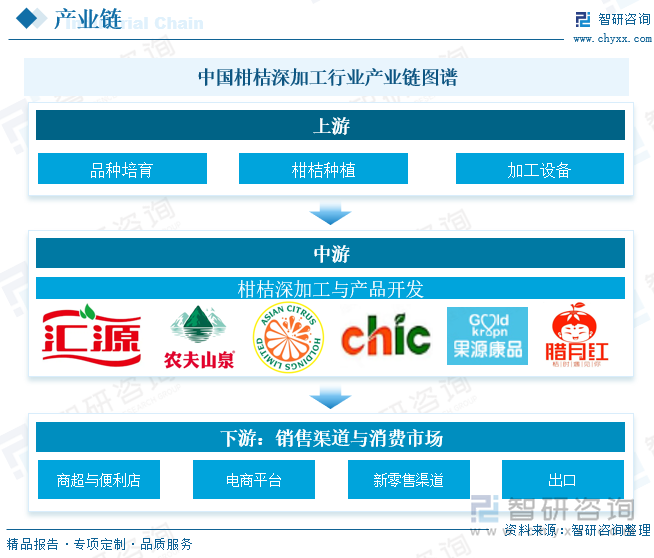中國柑桔深加工?行業(yè)產(chǎn)業(yè)鏈圖譜